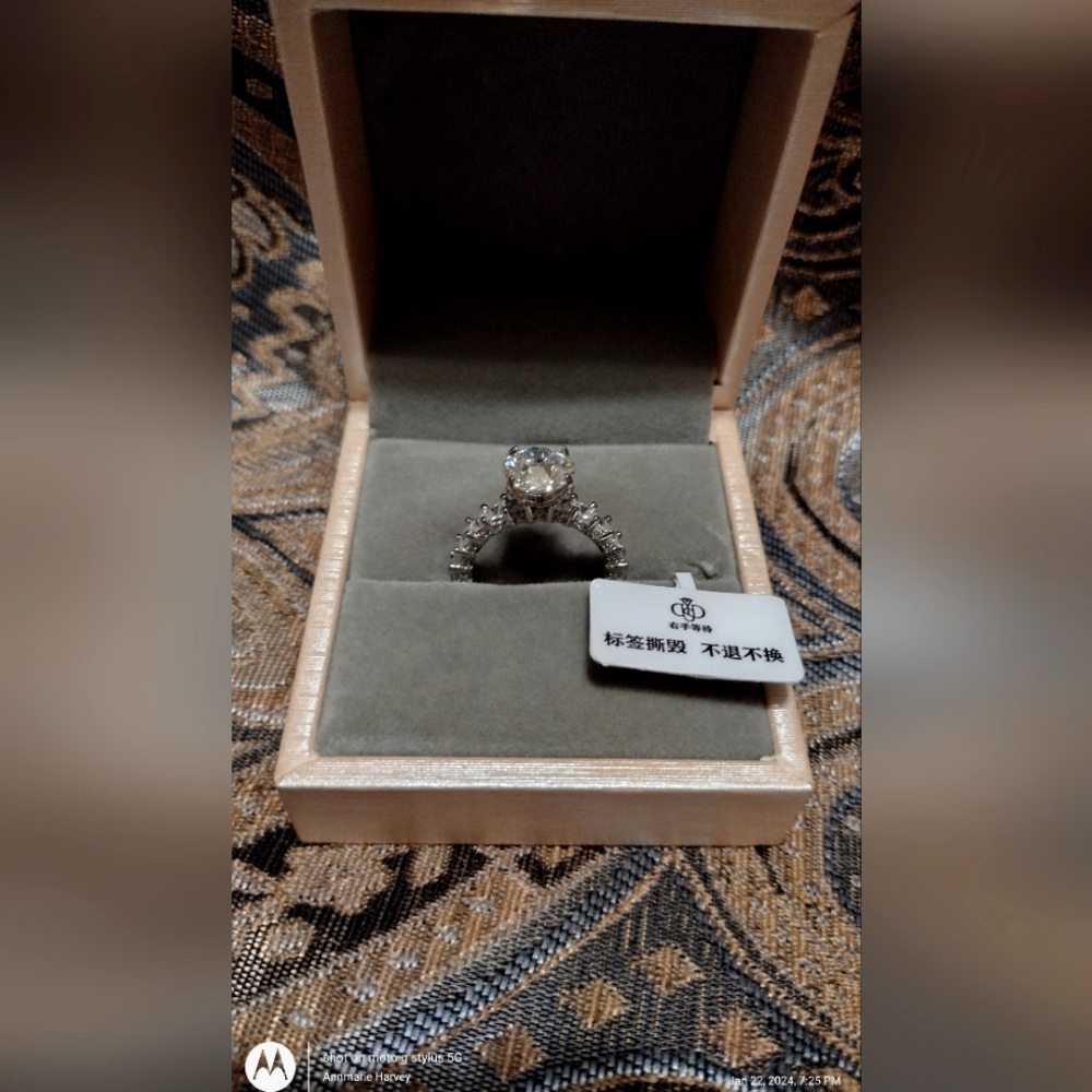 Manufactured diamond ring